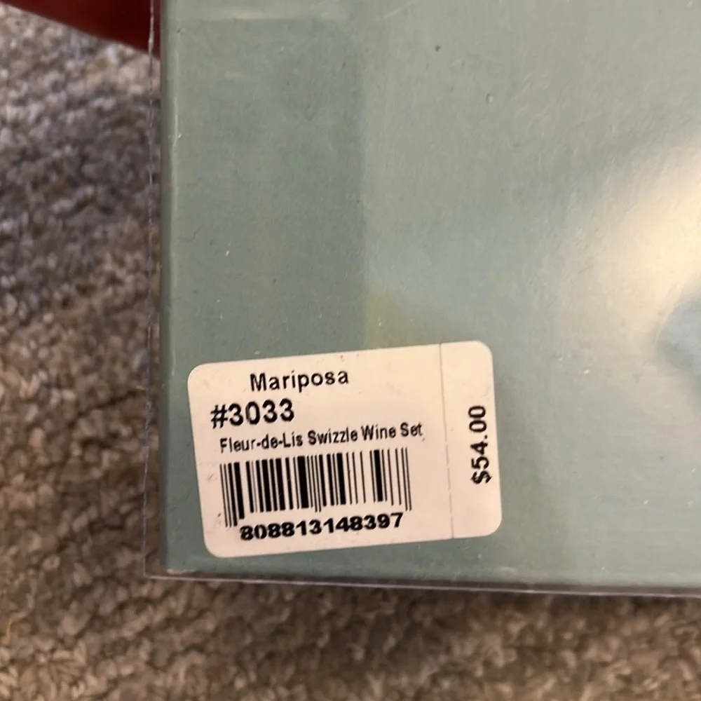 NWT Mariposa Wine Set (Coaster and Bottle Stopper)